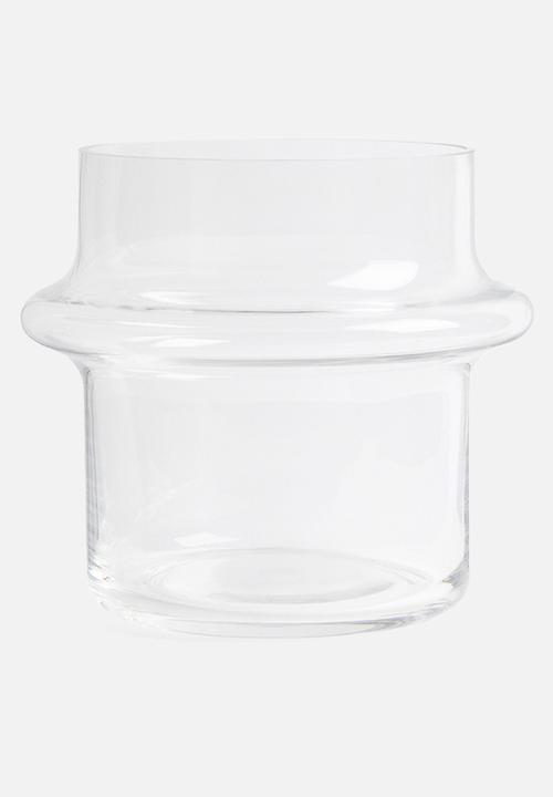 H&M - Wide tiered glass vase - transparent