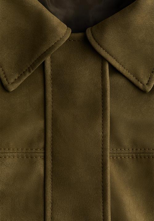 H&M - Collared bomber jacket - olive green