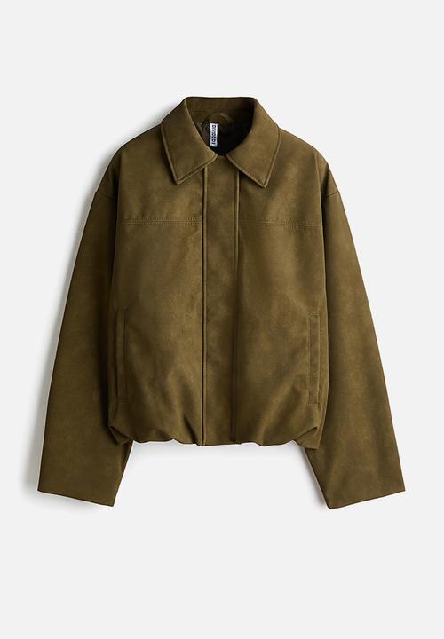 H&M - Collared bomber jacket - olive green