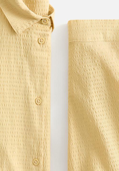 H&M - Cotton seersucker pyjamas - yellow