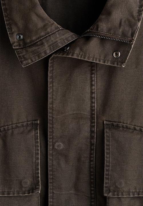 H&M - Stand collar jacket - dark khaki green