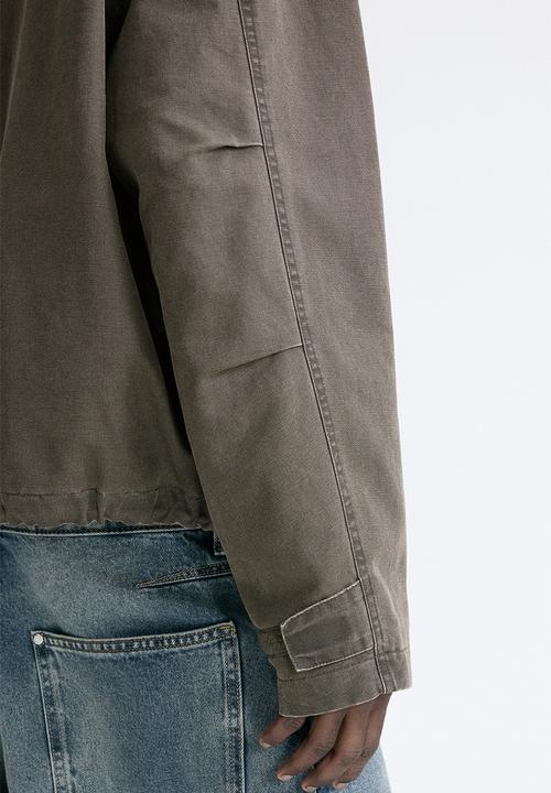 H&M - Stand collar jacket - dark khaki green