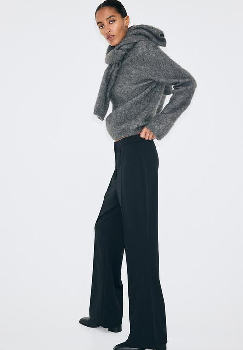 H&M - Bootcut crease-front trousers - black