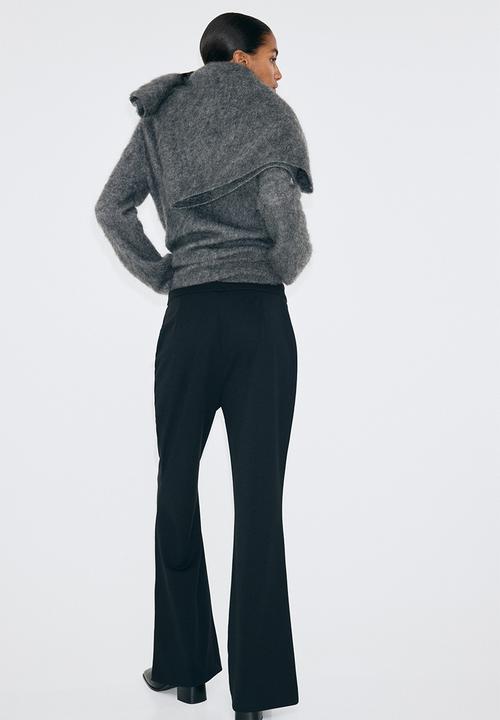 H&M - Bootcut crease-front trousers - black
