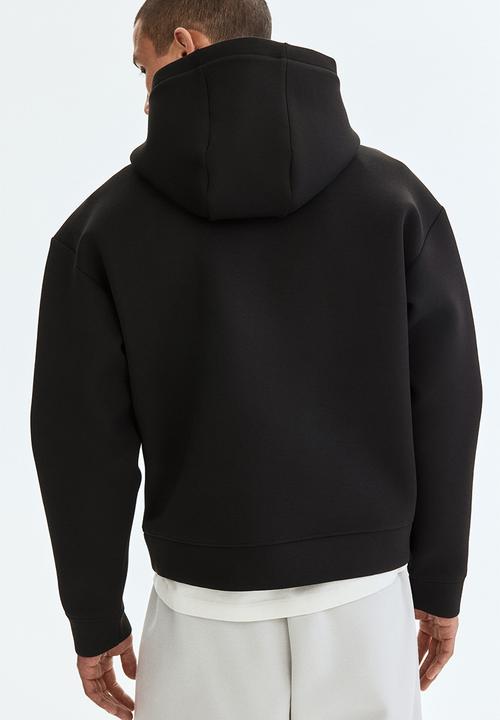 H&M - Loose fit scuba hoodie - black