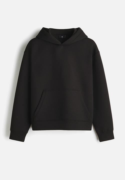 H&M - Loose fit scuba hoodie - black