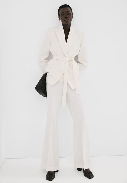 MANGO - Trousers iguana - Light Pastel Yellow