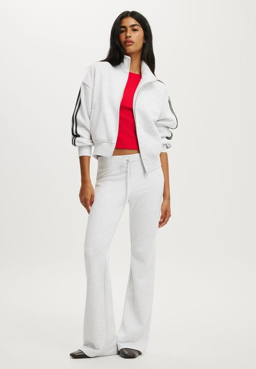 Cotton On - Funnel Neck Fleece Zip Through - Light Grey Marle