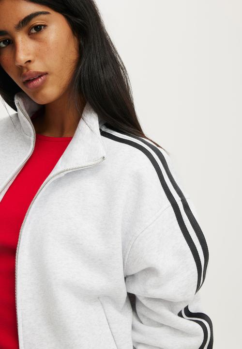 Cotton On - Funnel Neck Fleece Zip Through - Light Grey Marle