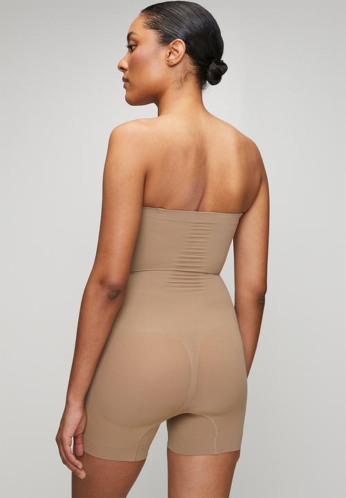 Easy Curves Shapewear - Boob tube mid thigh bodysuit - neutral