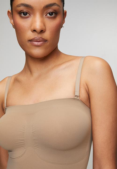 Easy Curves Shapewear - Boob tube mid thigh bodysuit - neutral