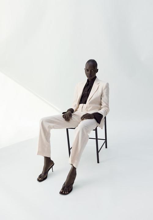 MANGO - Blazer boreli - light beige