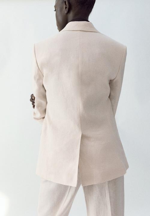 MANGO - Blazer boreli - light beige