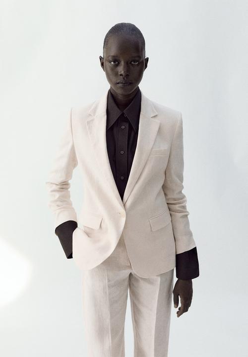 MANGO - Blazer boreli - light beige