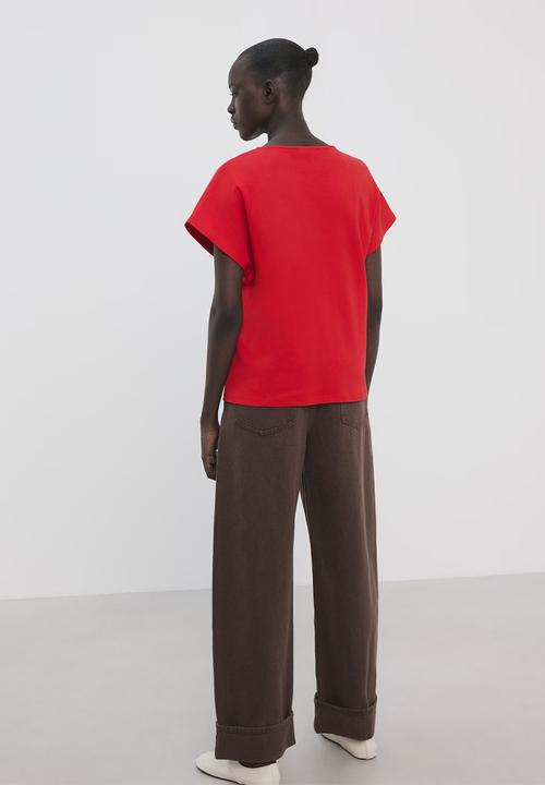 MANGO - T-shirt sevipi - red