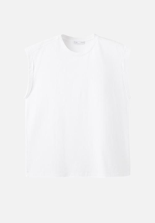 MANGO - T-shirt viri - white