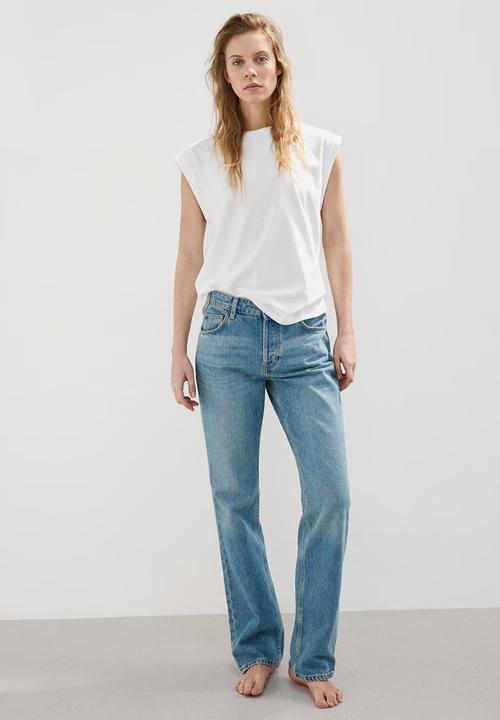 MANGO - T-shirt viri - white