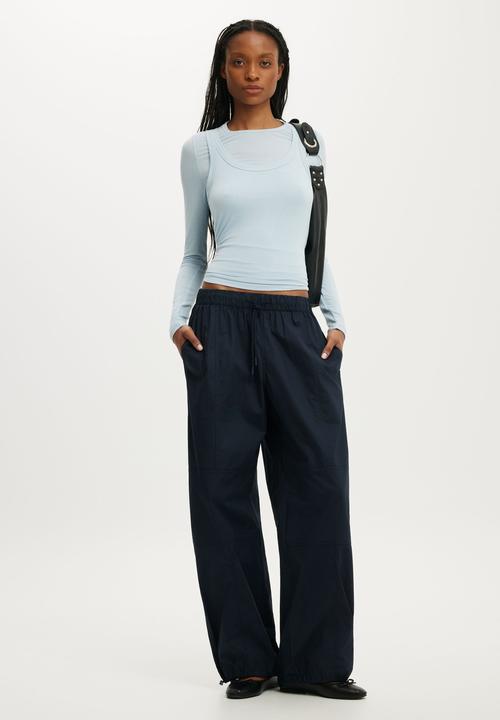 Cotton On - Jackson Pull On Utility Pant - Total Eclipse