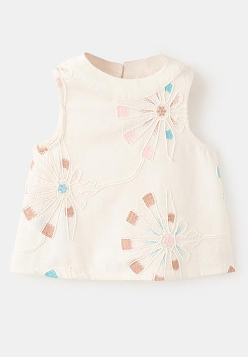 MANGO - Blouse Portoset - Light Beige