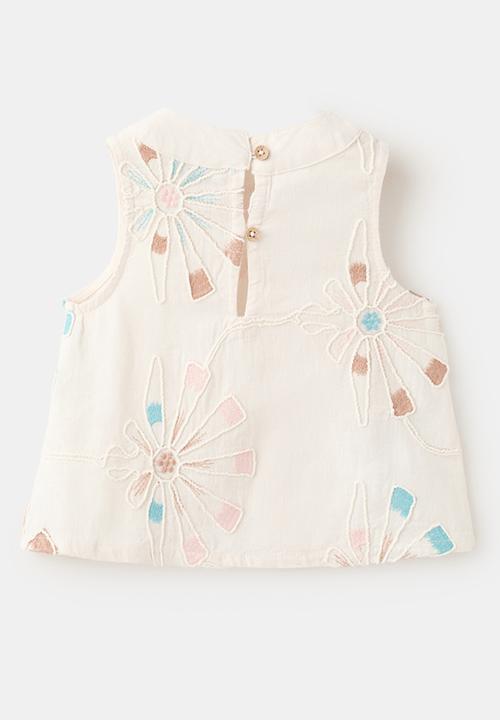 MANGO - Blouse Portoset - Light Beige