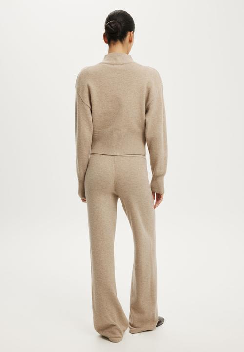 Cotton On - Lotus Knit Pant - Chai Dusk