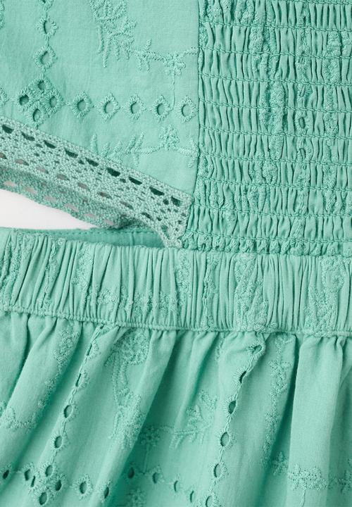 MANGO - Jumpsuit Cowgirl - Turquoise / Aqua