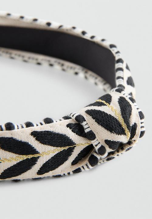 MANGO - Hairband Hoja - Black