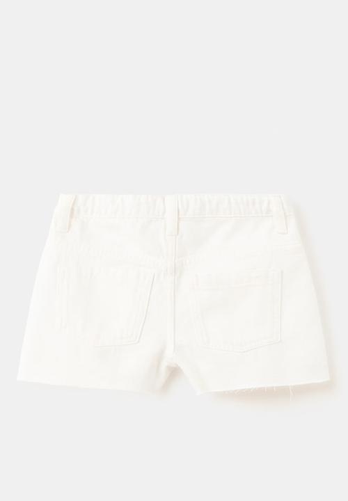 MANGO - Shorts Eyelet - White