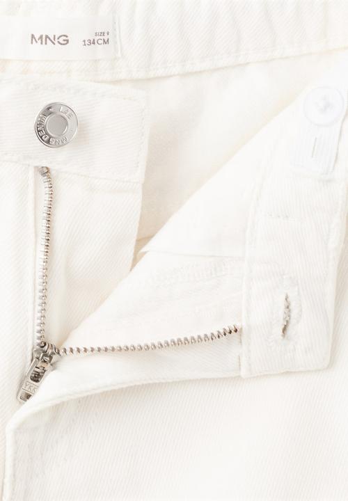 MANGO - Shorts Eyelet - White