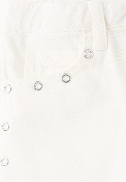 MANGO - Shorts Eyelet - White