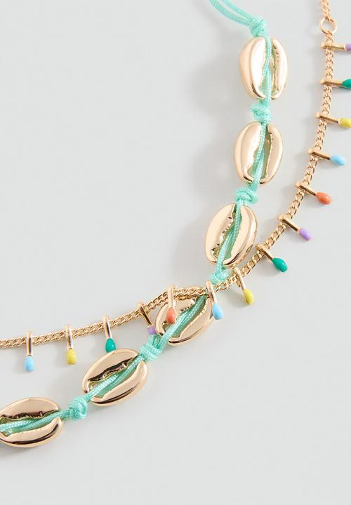 MANGO - Ankle Bracelet Anklet - Turquoise - Aqua