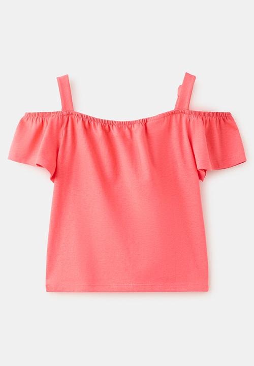 MANGO - T-Shirt Nudo - Medium Red