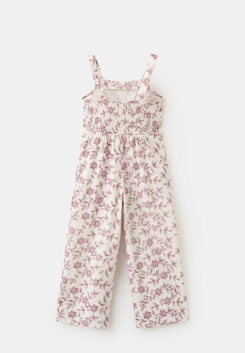 MANGO - One-Piece Suit Flores - Natural White
