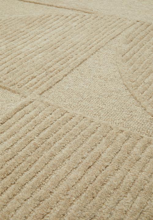 Sixth Floor - Swirl Wool Blend Tufted Rug - Natural