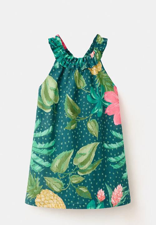 MANGO - Dress Tuti - Medium Green