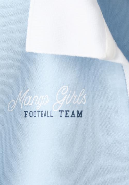 MANGO - T-shirt Argen - Medium Blue
