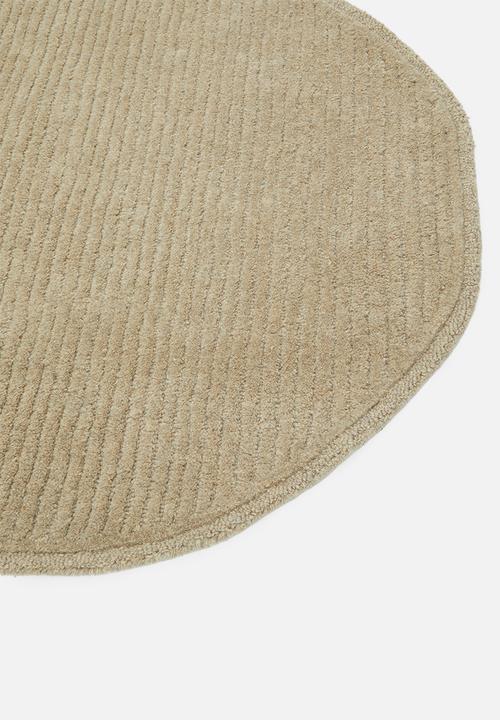 Sixth Floor - Swirl Wool Blend Tufted Rug - Natural