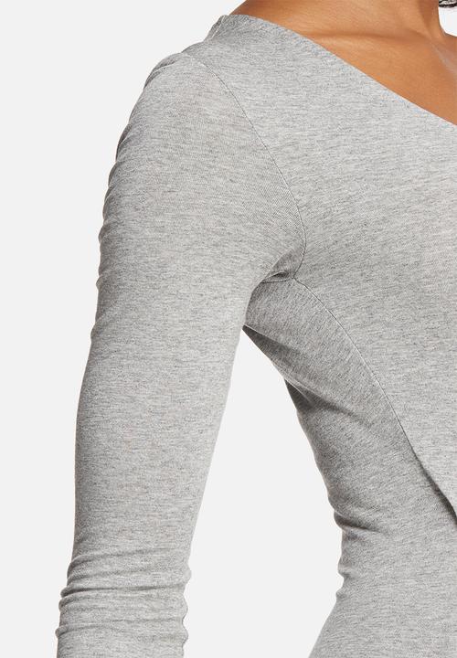 dailyfriday - Wrap V-neck bodysuit