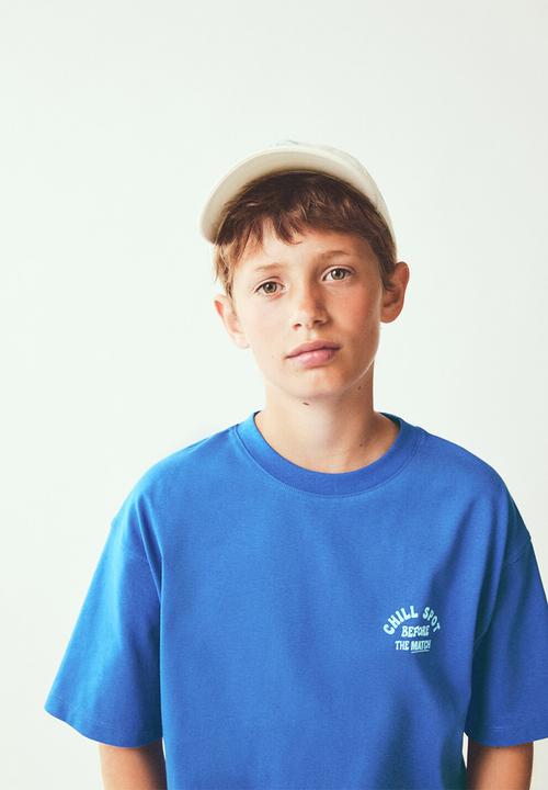 MANGO - T-Shirt Chirin - Medium Blue