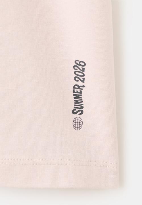 MANGO - T-Shirt Chirin - Medium Pink