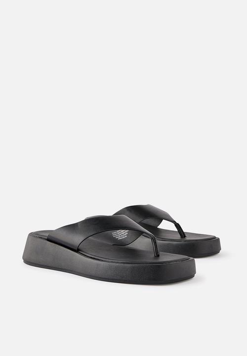 Cotton On - BOWIE FLATFORM SLIDE-BLACK
