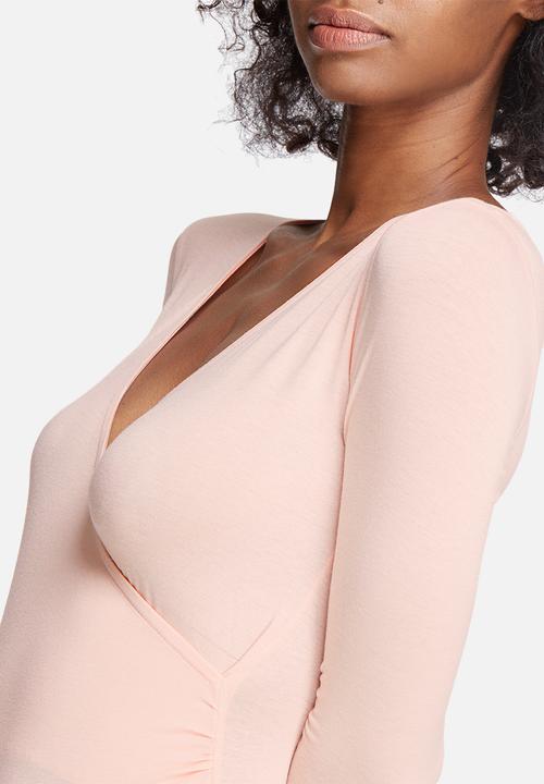 dailyfriday - Wrap V-neck bodysuit