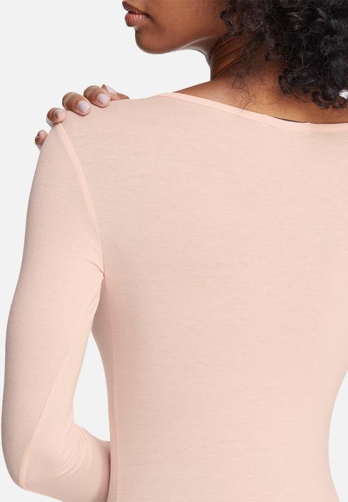 dailyfriday - V-neck long sleeve bodysuit