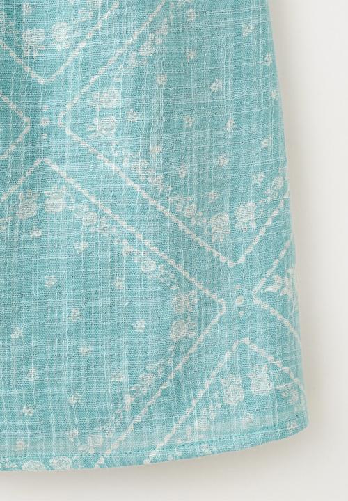 MANGO - Blouse Dizzyset - Turquoise / Aqua