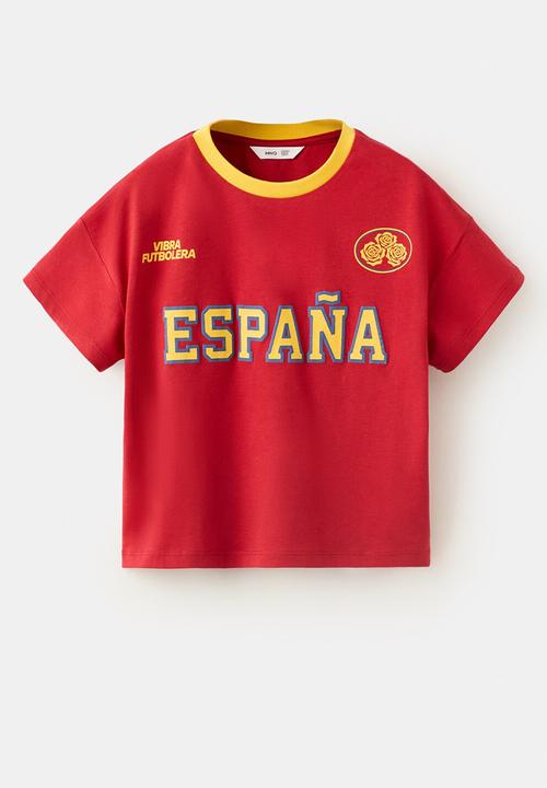 MANGO - T-shirt Spain - Bright Red