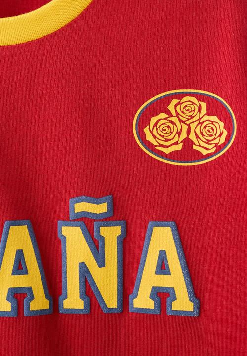 MANGO - T-shirt Spain - Bright Red