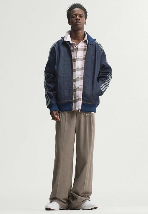 adidas Originals - Firebird Adicolor Raw Denim Track Top - Indigo Denim