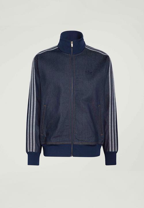 adidas Originals - Firebird Adicolor Raw Denim Track Top - Indigo Denim