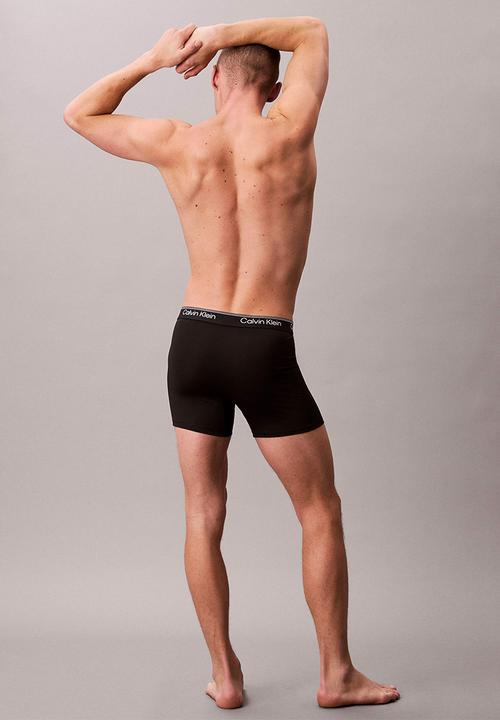 Calvin Klein -  Boxer Briefs -Microfibre Stretch 3 Pack - Black/Blk/Blk