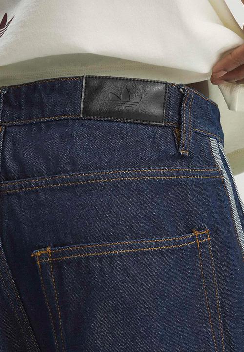 adidas Originals - Firebird  Jorts Mid-Rise Straight Leg - Indigo Denim Blue